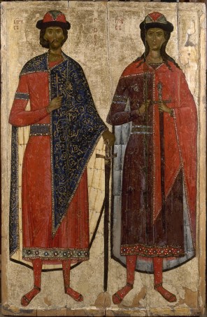 성 보리스와 성 글렙_by Anonymous_photo by Google Art Project_in the Russian Museum in Saint Petersburg_Russia.jpg